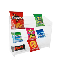 Clear Acrylic 3 Tier Confectionery Display Stand for Candy Sweets Bars