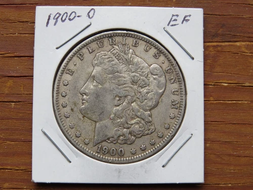 1900-O Genuine US Morgan Silver Dollar. EF, 90% silver