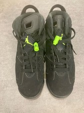 Nike Air Jordan 6 Retro GS Boy's Sneakers - Black/Green - US 7Y - 384665-003