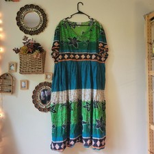 Plus Size 100% Cotton Short Sleeve Maxi Dress- Size 2X