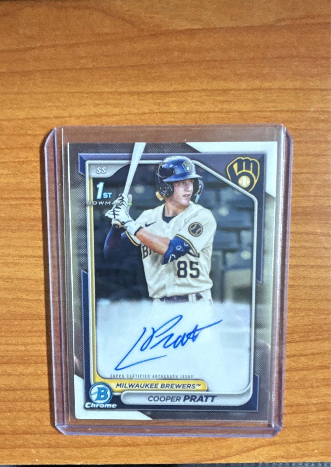2024 Bowman Chrome Auto Cooper Pratt #CPA-CPR Brewers
