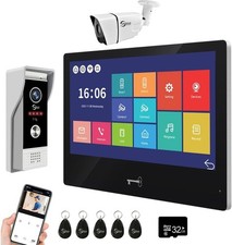 Wired Video Door Phone Apartment Intercom System,WiFi 10 Inch Touch Monitor
