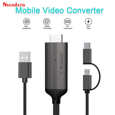 Mirascreen LD36 Wire HD Streaming Display TV Stick Dongle USB Typ C Kabel Plug P