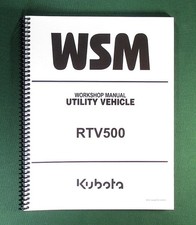 Kubota RTV500 Workshop Manual: Full Color & Protective Covers!