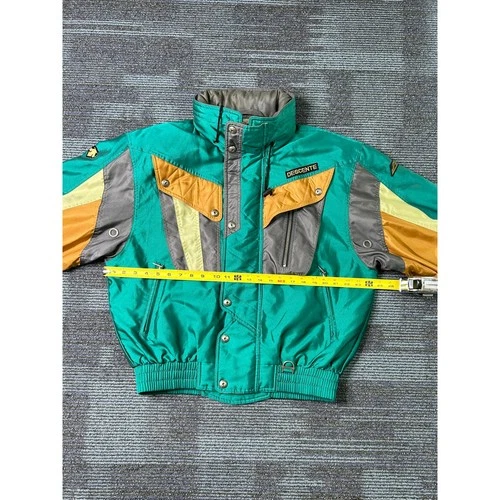 Vintage Descente 2 Piece Ski Suit Mens Jacket M Pants 30 Teal Colorblock 80s 90s image 12