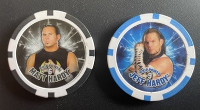Hardy Boyz Topps WWE Power Chipz Poker Chips Set of 2