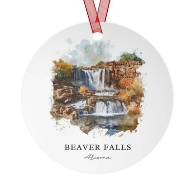 Beaver Falls AZ Ornament: Unique Beaver Falls Souvenir, Havasu Xmas Decor, and A