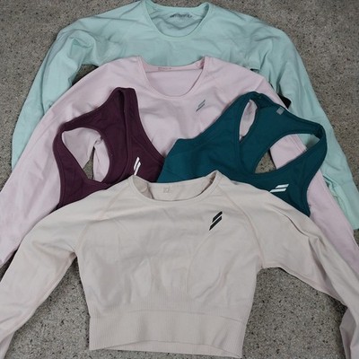 Do You Even Clothing Lot Xs 3 Tops (1 Cropped) 2 Sports Bras Padding Removed
