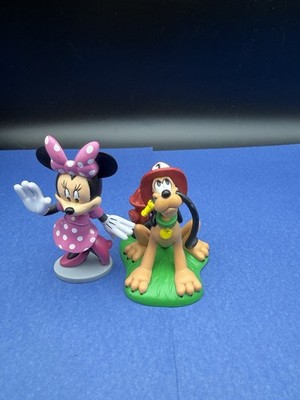 Pluto as Firedog & Minnie Disney Mickey Mouse and Friends PVC Figure Cake Topper