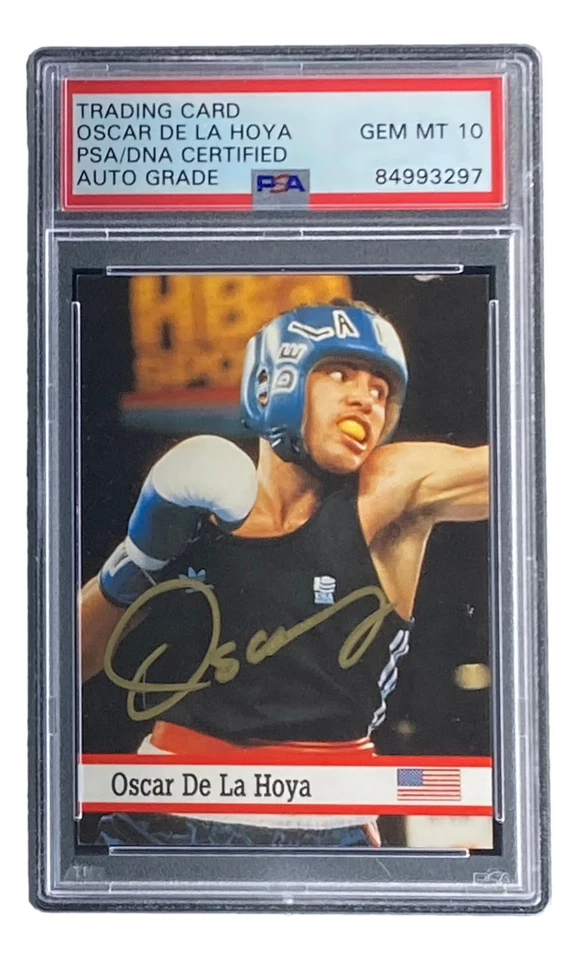 Oscar De La Hoya Signed 1993 Fax Pax #29 Rookie Card PSA/DNA Gem 10 - Image 3 of 3