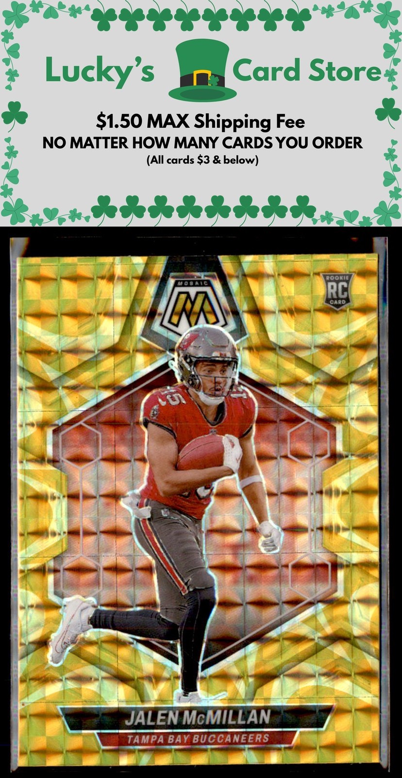 2024 Panini Mosaic #373 Jalen McMillan Mosaic Reactive Yellow Rookie