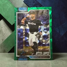 🔥Topps 2026 Otto Lopez Miami Marlins #194 Green Diamante Foil Parallel 82/99