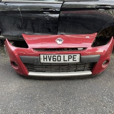 Renault Clio Mk3 Ph2 Front Bumper With Grills 2009-2012 Red 727 620224984R