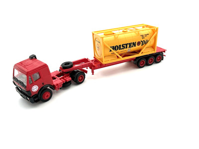 Herpa,Mercedes Flüssigkeits-Container-Sattelzug Holsten Pils,Spedition Hoyer,OVP