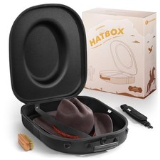 Cowboy Hat Box, Cowboy Hat Case for Travel, Crush Proof Storage for Black