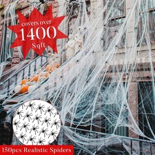Telarana Halloween 1400Sqft con 150 Ara as Falsas Decoracion Interior Exterior