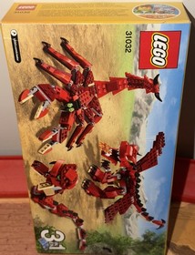 Lego Creator 3-1 Red Creatures set 31032 NEW SEALED 221 pcs
