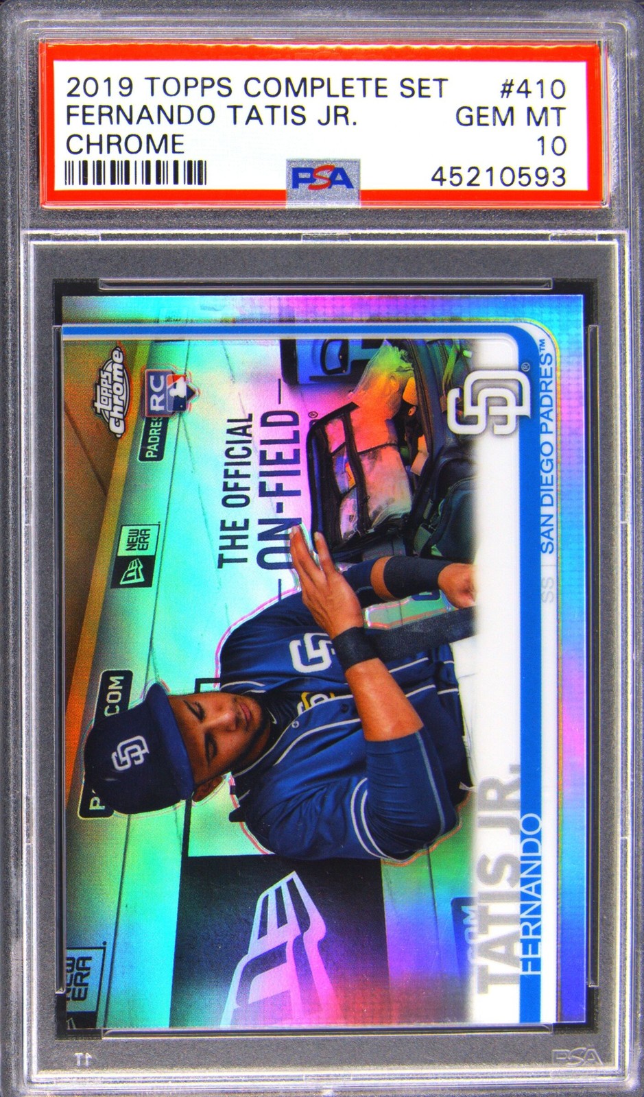 2019 TOPPS COMPLETE SET CHROME #410 FERNANDO TATIS JR. ROOKIE RC PSA 10 view 1