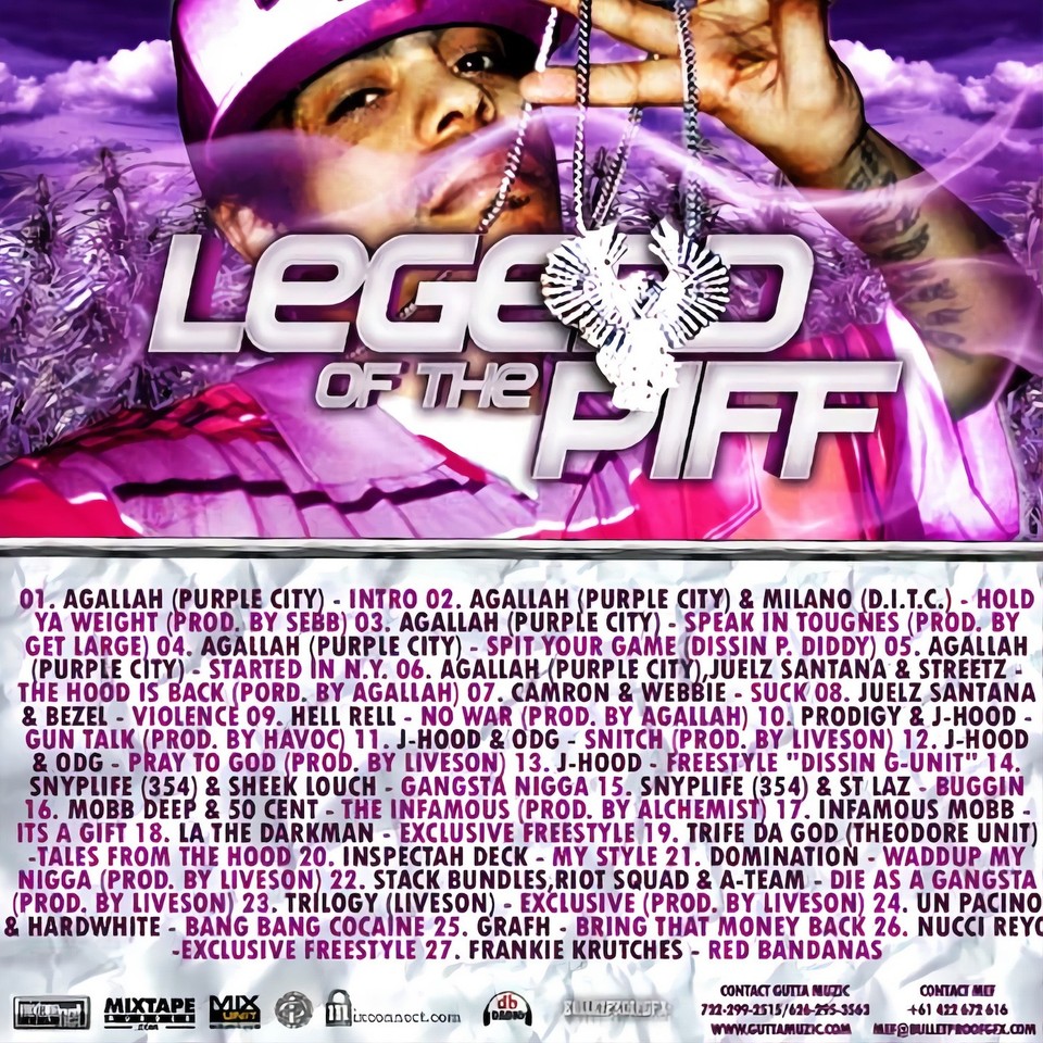 DJ DIGGZ RATED R PURPLE CITY DIPSET LEGEND OF THE PIFF MIXTAPE MIX CD ...