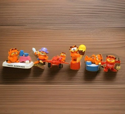 6x Bully Bullyland Garfield Figuren Pirat Eis Teufel Flugzeug | Sehr gut | -Top!