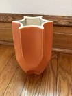 RED WING Pottery PRISMATIQUE VASE #795 Orange by Belle Kogan MCM 60s Eames Era