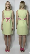 Eliza J Light Green Dress with A Pink Bow/Waistband Size 6