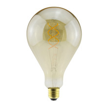 Diall E27 5W 250lm 330° Amber Balloon Warm white LED Filament Light Bulb