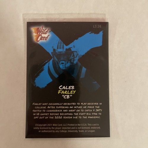 2021 Wild Card Alumination - Light Show Blue #LS 24 Caleb Farley 49/99 (RC) - Picture 2 of 2