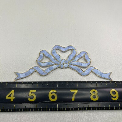 LARGE 5' Fancy LIGHT BLUE BOW Patch K037