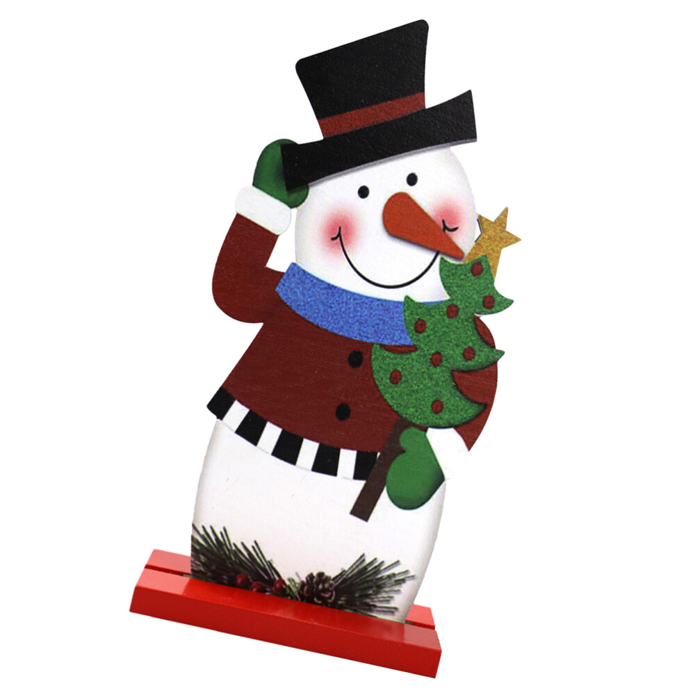 Desktop Christmas Snowman Ornaments Vintage Decor Dining Room Table