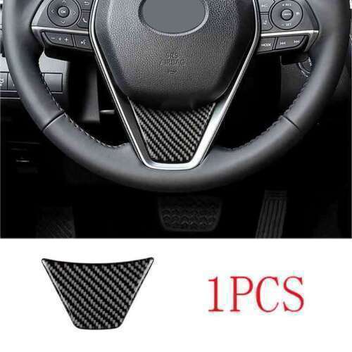 Fit For Toyota Camry 2018~2023 Real Carbon Fiber Steering Wheel Sheet Cover Trim - Picture 1 of 11