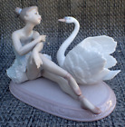 Retired 1994 Lladro Grace And Beauty Ballarina And Swan 6204 Gloss Finish