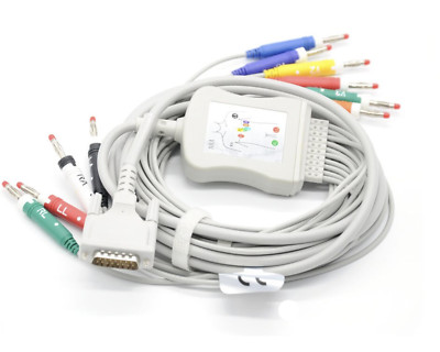 Welch Allyn 15 pin 10 Leads Banana EKG Cable Compatible - Same Day Shipping