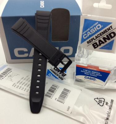 Original CASIO AW-49H 19mm Black Rubber Watch Band Strap AW-49HE + Box +  Cradle 840596051846 | eBay