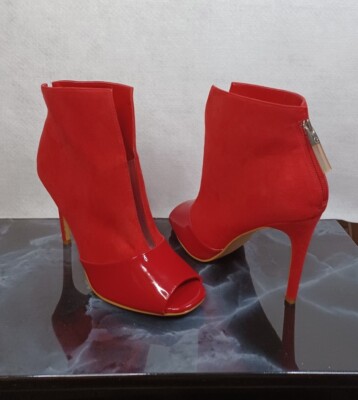 Fashion Women's High Heels Sexy Stilettos Ankle Boots Peep Toe Hollow Sandals