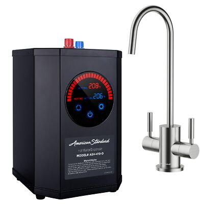 American Standard 1500W Hot Water Dispenser, Brushed Nickel 2 Handle Faucet