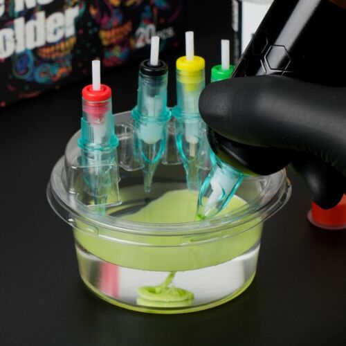 20PCS Disposable Cartridge Needle Holder Ink Wash Cleaning Cup Tattoo Supplies - Picture 7 of 8