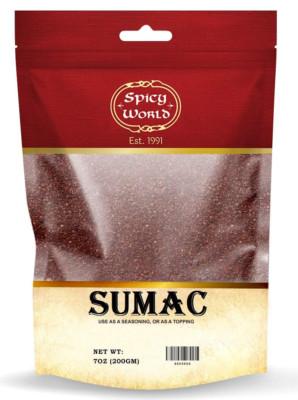 Spicy World Sumac Spice Powder Ground Sumac, Sumac Seasoning (Sumak)  7 Ounces