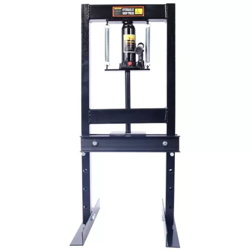 6 Ton Garage Floor Type Hydraulic Adjustable Shop Press H-Frame Steel w/ Plates