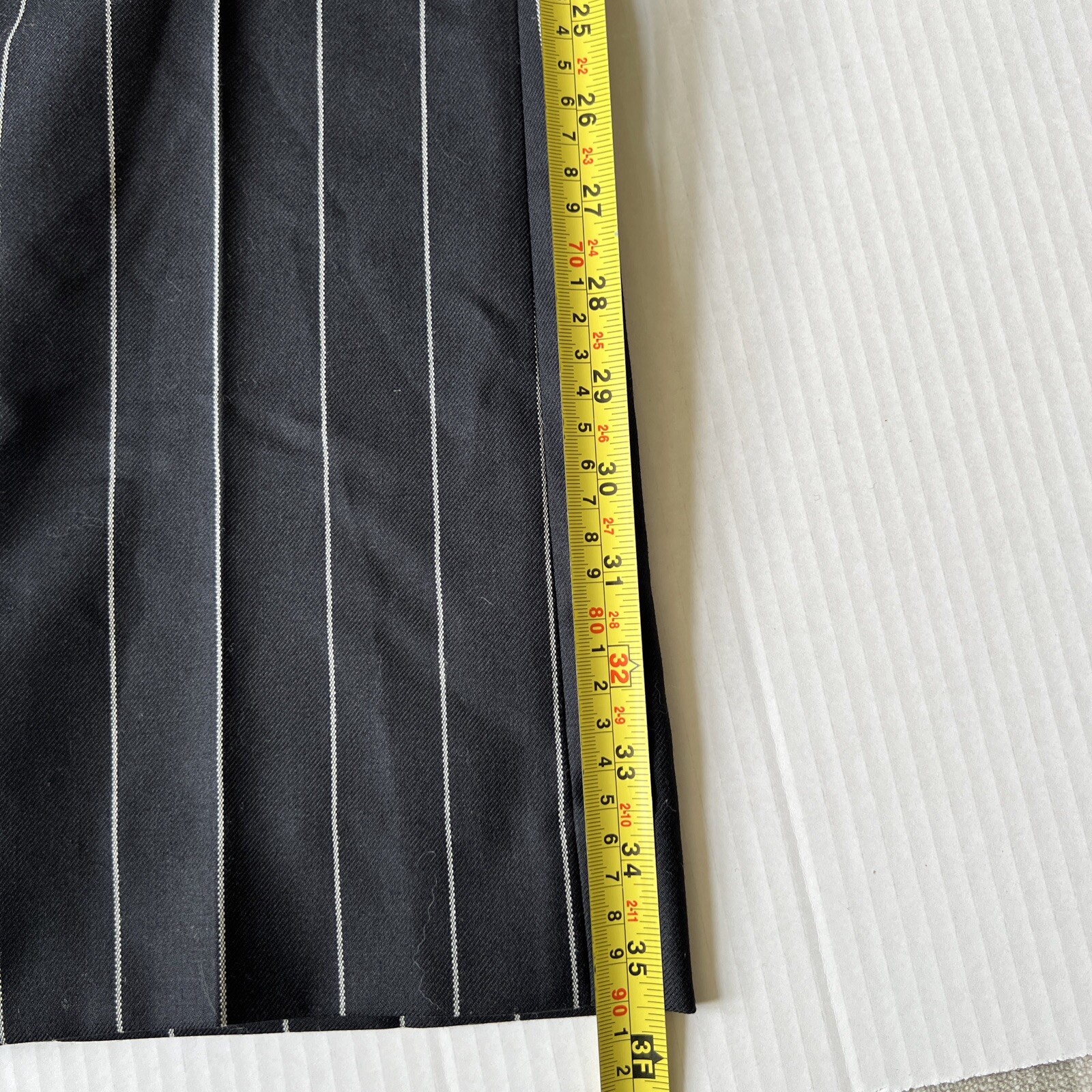 Versace 38 Pants Women Black Polyester Blend Striped Office Business Casual Tall thumbnail 8