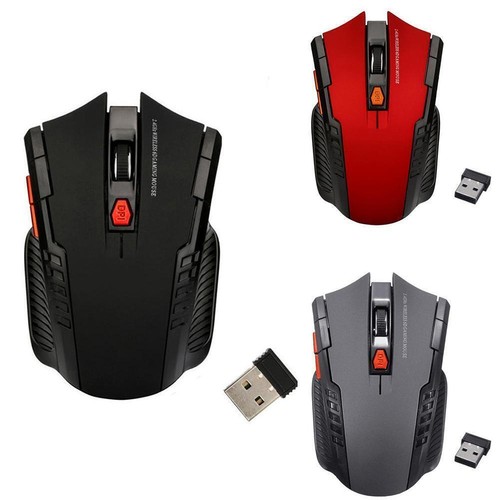 ☮Maus Kabellos USB Wireless Mouse 1600DPI Computer Notebook PC Funkmaus E6T3 - Photo 3/12