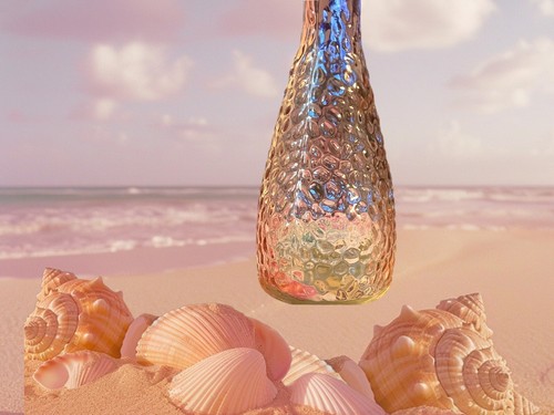 Small Pink Hobnail Perfume Bottle with Crystal Stopper Apothecary Oil Jar 6.5” - Picture 5 of 13