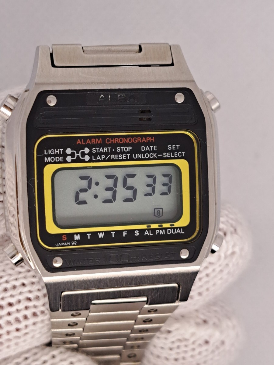 SEIKO セイコー ALBA Y486-5000 アラーム クロノグラフ SEIKO セイコー ALBA Y486-5000 アラーム クロノグラフ - メルカリ