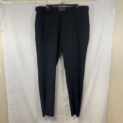 NWT Falcone Black Men's Unhemmed Dress Pants, Sz. 47L