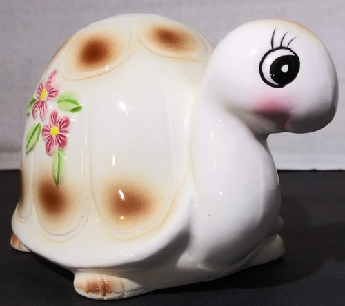 MCM Schildkröte Wattebauschhalter Spender Vintage Schwanzloch Keramik anthropomorph - Bild 8 von 10