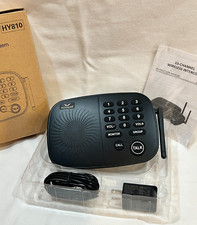 HOSMART HY810 Wireless Intercom System 10 Chan 1/2 Mile Home Black