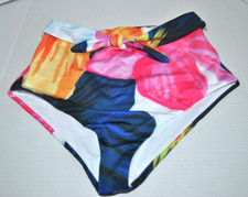 NWOT Mara Hoffman Goldie Tie-front Floral Bikini High Waist Bottom Size M 150