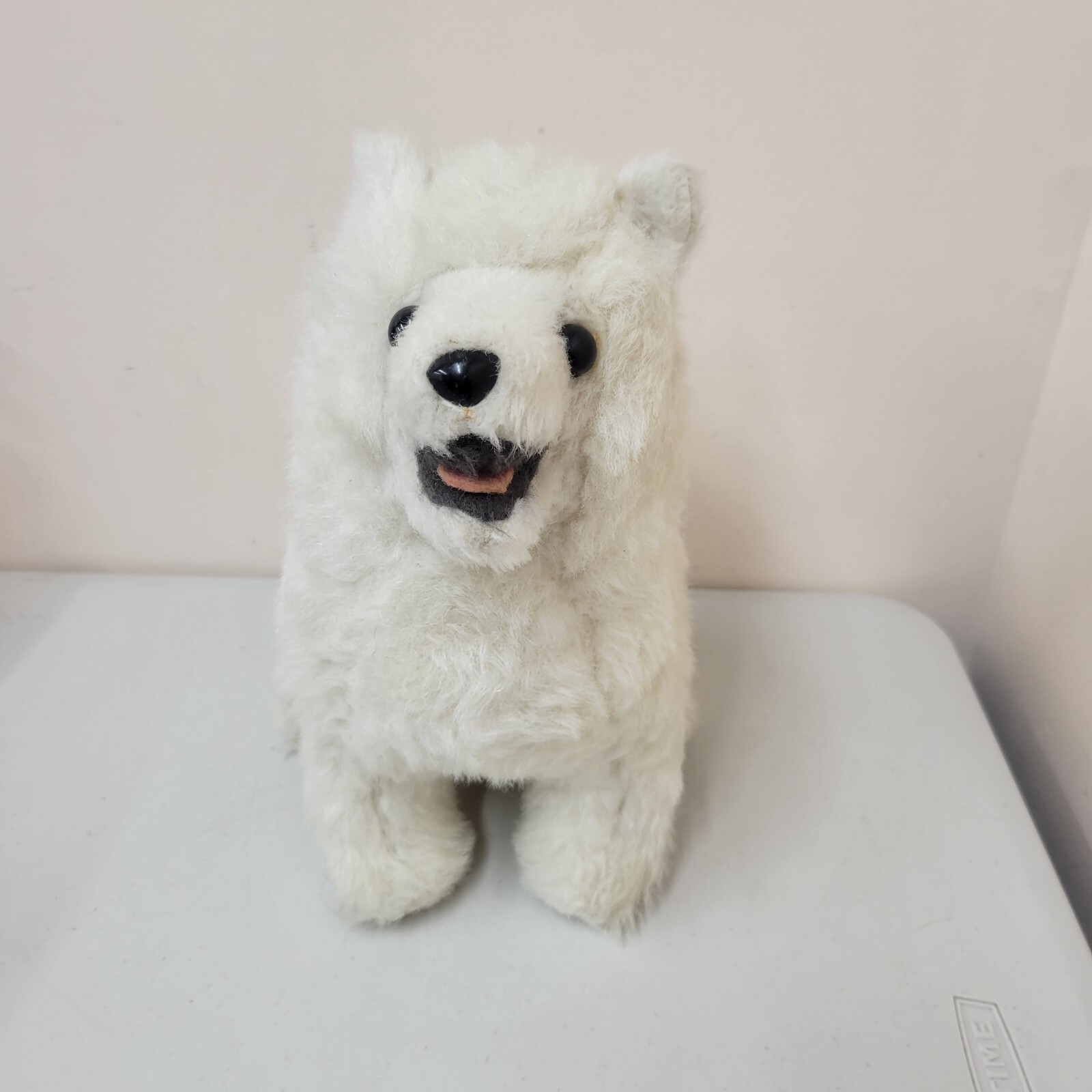 Vtg 1977 Dakin Pillow Pets Little White Husky Dog Wolf Sitting Plush