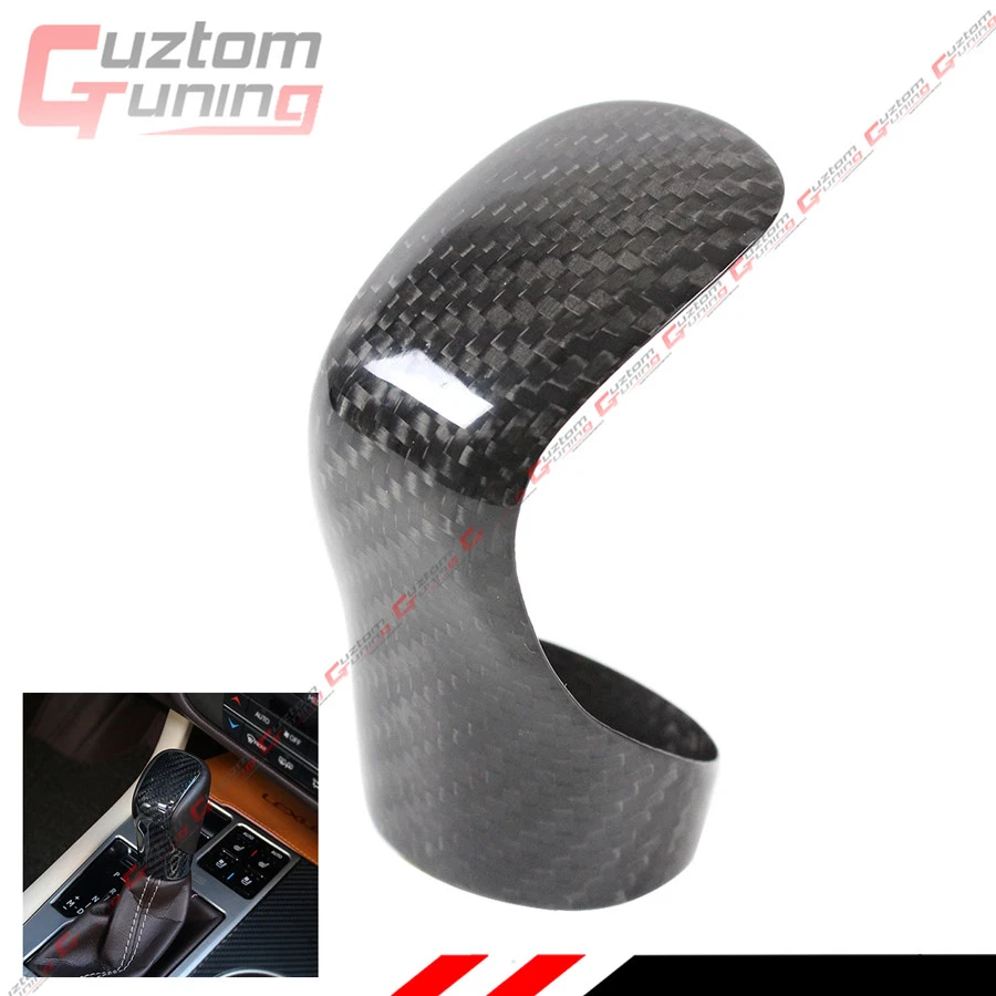 FOR 2014-2021 LEXUS IS250/350/200T VIP CARBON FIBER SHIFT KNOB ADD-ON TRIM COVER - Image 2 of 4
