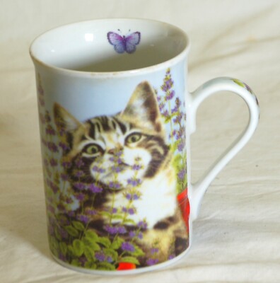 Cat Kitten Coffee Mug Hot Chocolate Cup Anne Mortimer